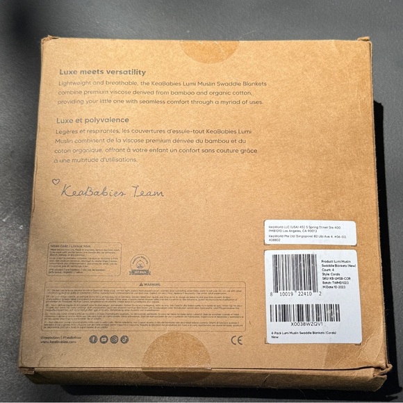 KeaBabies Lumi Muslin Swaddle Blankets 0-12 Months NEW - Picture 2 of 3